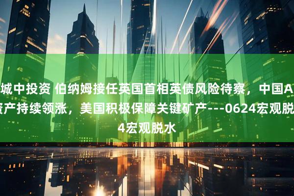 城中投资 伯纳姆接任英国首相英债风险待察，中国AI资产持续领涨，美国积极保障关键矿产---0624宏观脱水